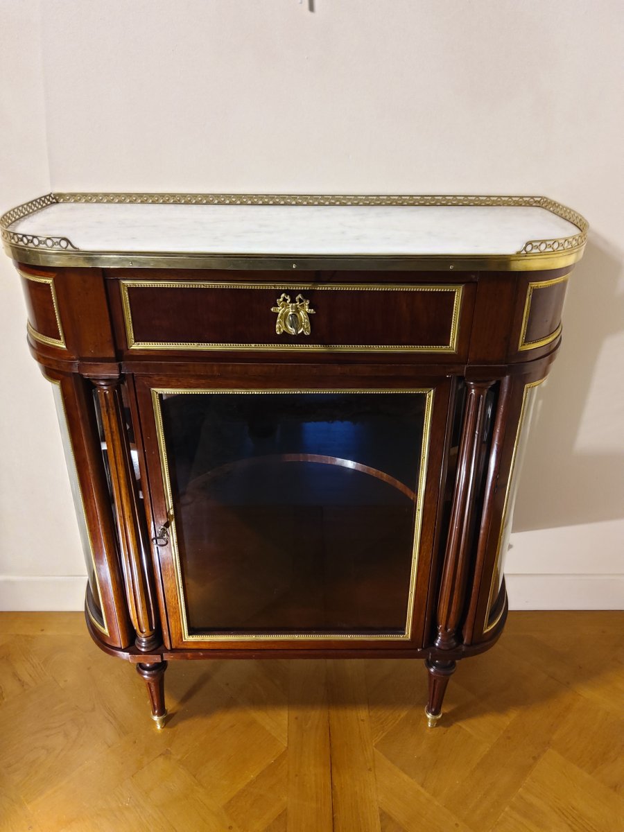 Vitrine De Style Louis XVI Epoque Fin XIX